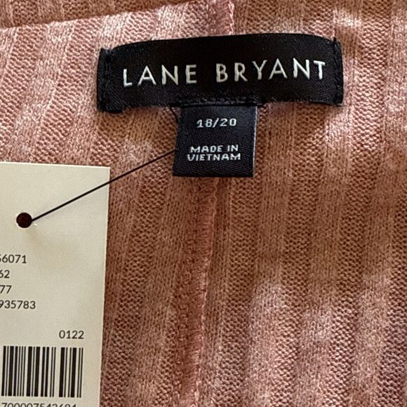 NWT Lane Bryant One Shoulder Ribbed Knit Top Size 18/20 Banded Hem Honey Ginger - Picture 5 of 14